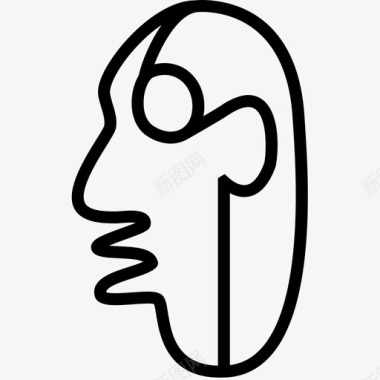 面部毕加索人物图标图标
