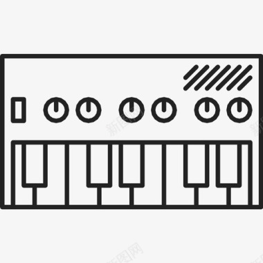 音乐符号开关合成器开关声音图标图标