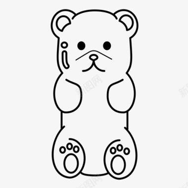糖果橡皮熊玩具熊泰迪熊图标图标