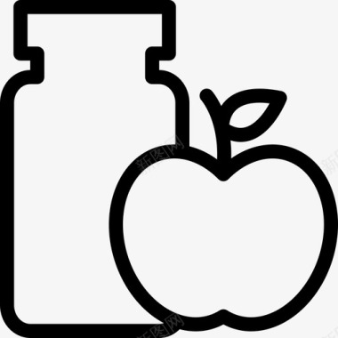 苹果酱水果酱防腐剂图标图标