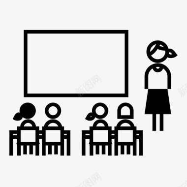 教室学生座位图标图标