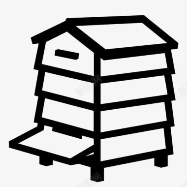 昆虫设计蜂房蜜蜂房蜜蜂屋图标图标