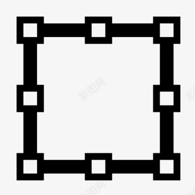 框长定位点自由变换栅格图标图标