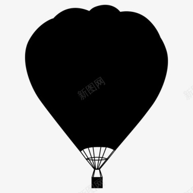 热空气热气球旅行热空气图标图标