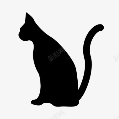 猫宠物哺乳动物图标图标