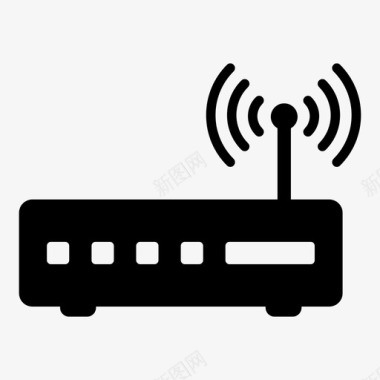 WiFi无线连接wifi路由器收音机信号图标图标