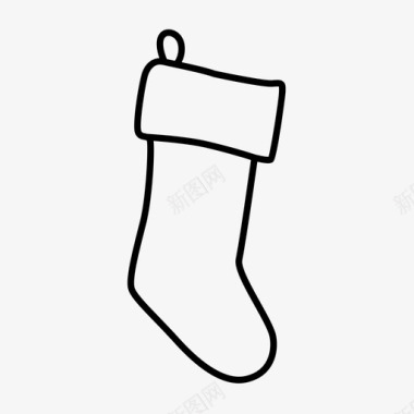 圣诞老人圣诞礼物圣诞袜图标图标