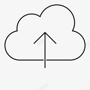 云服务器云上传互联网云服务图标图标