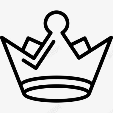 皇冠轮廓带圆形中心尖变体皇冠图标图标