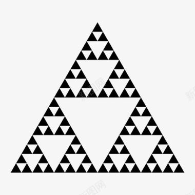 三角形彩旗sierpinski三角形分形几何图标图标