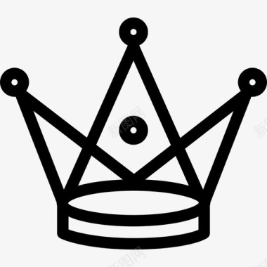由高三角形和小圆圈组成的皇冠皇冠图标图标