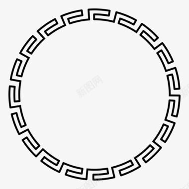 中国古器物图案古代圆形图标图标