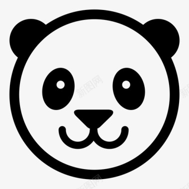 熊猫头熊猫脸图标图标