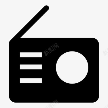 收音机无线电波收音机信号图标图标