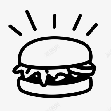 汉堡包快餐饭图标图标
