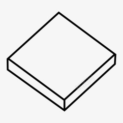 三维披萨盒库盒子正方形形状图标高清图片