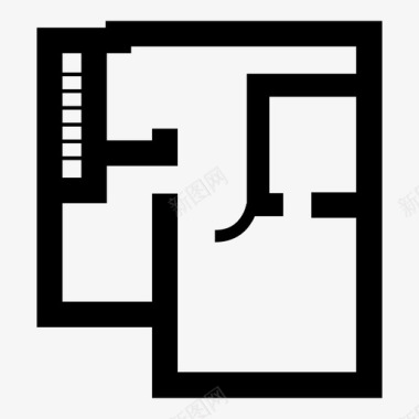 平面图矢量平面图结构房屋图标图标