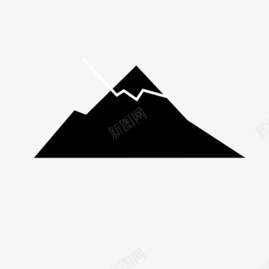 火山山寒冷地标图标图标