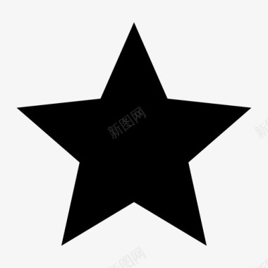 星星最爱平面用户界面图标图标