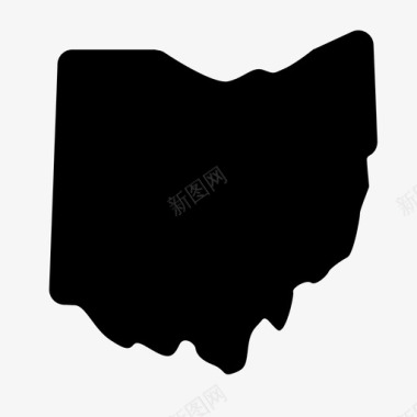 有风俄亥俄州俄亥俄州中风俄亥俄州边界图标图标