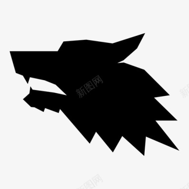 头狼狼脸动物头图标图标
