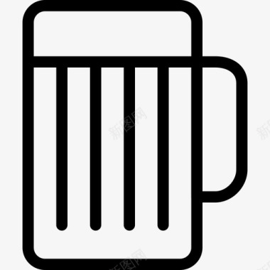 啤酒杯形状品脱杯图标图标