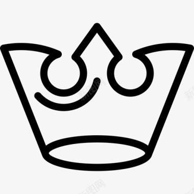 皇室皇冠轮廓典雅造型考究皇冠图标图标