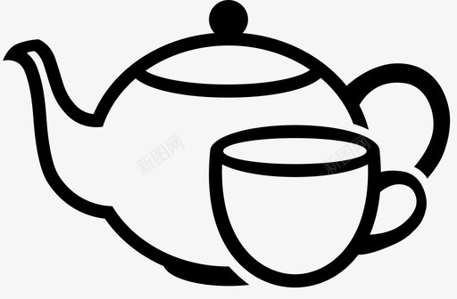 茶壶装饰素材茶壶饮料杯子图标图标