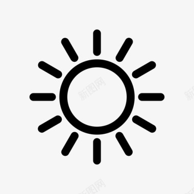 晴天标志太阳天气要素天气状况图标图标