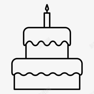 生日蛋糕糖派图标图标