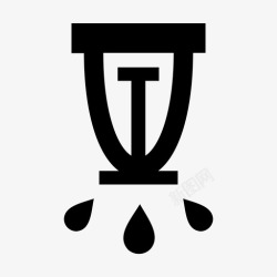应急工具洒水器洒水喷头安全图标高清图片