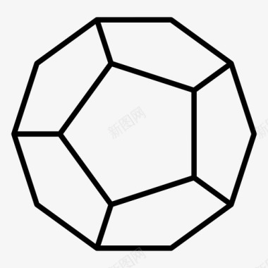 正方格子十二面体正十二面体多面体图标图标