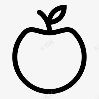 边框png苹果简单形状图标图标