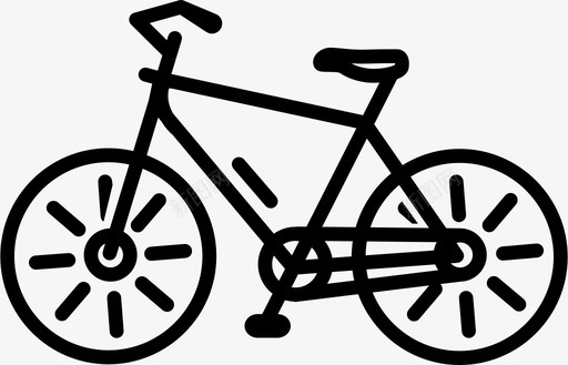 通勤骑自行车骑车通勤图标图标