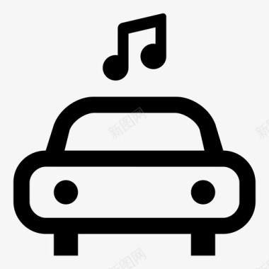 汽车音响车内音乐音乐音符图标图标