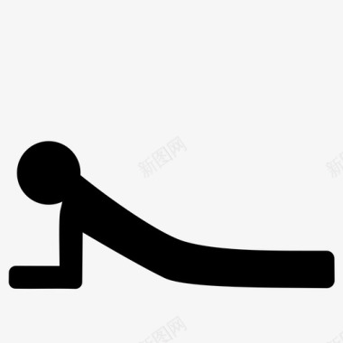 眼镜蛇瑜伽健身图标图标