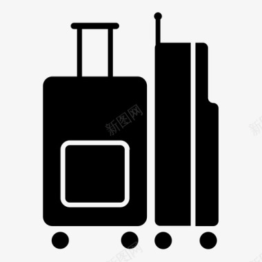 行李拉链旅游图标图标