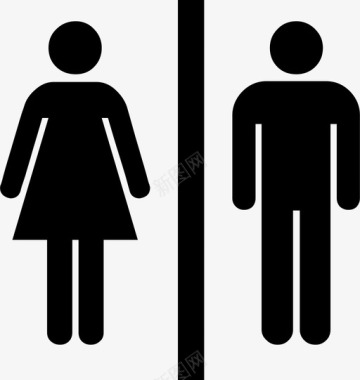 男女浴室人道主义卫生图标图标