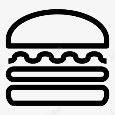 汉堡包巨无霸芝士汉堡图标图标