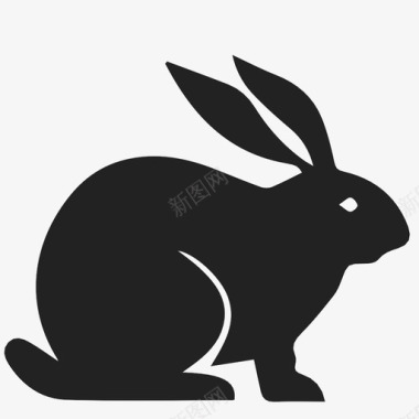 动物兔子温顺奶妈图标图标
