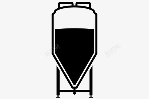 雪花啤酒标志锥形发酵罐郁金香品脱图标图标