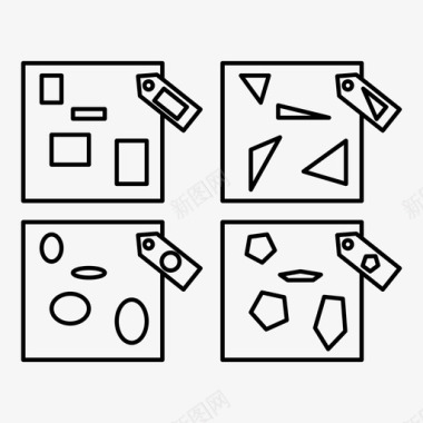 组棒类别排序形状图标图标