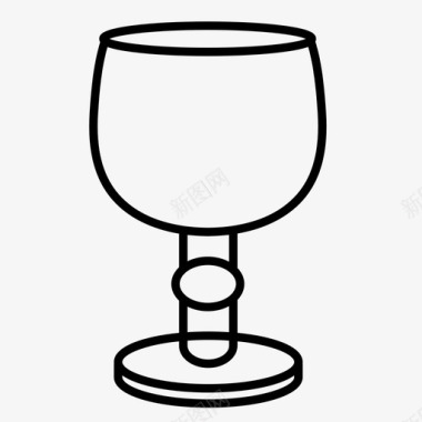 高脚杯酒杯图标图标