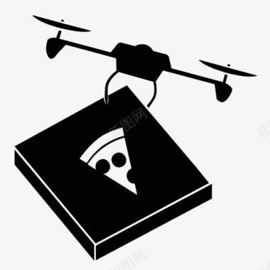 送披萨美国无人机图标图标