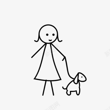 卡通可爱风有宠物的女孩爱情迷因爱情贴纸图标图标