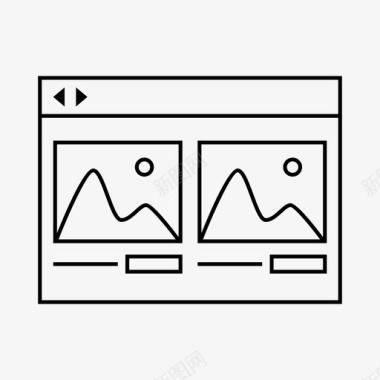 标志设计模板线框用户体验模板图标图标