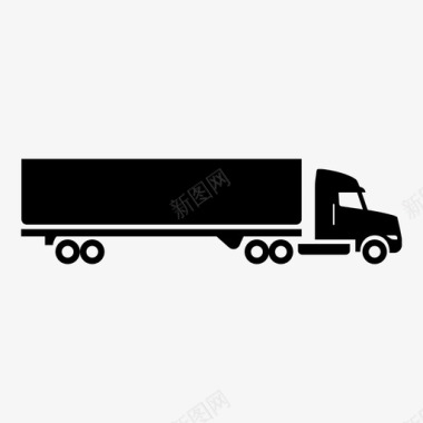 通勤卡车运输拖车图标图标