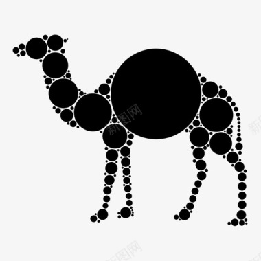 晕眩的骆驼骆驼动物牛图标图标