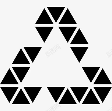 多边形三角形回收符号标志图标图标