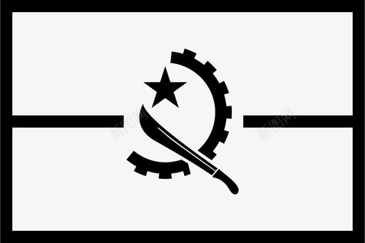 安哥拉国旗南海图标图标